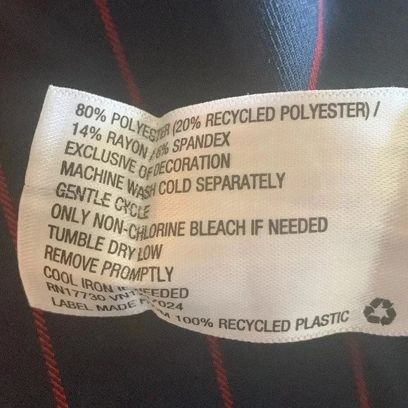 LA LIGNE X TARGET Pant Wide Leg Trousers Side Stripe Navy & Red Size 4X New - Picture 10 of 12